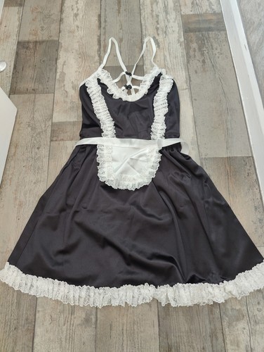 Ladies black white frilly - ladies,