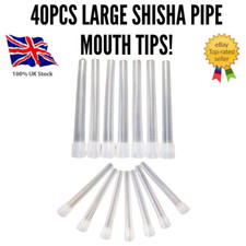 Shisha hookah XLarge Pipe Mouth Tips Pack Of 40 Pcs Clear White Universal Size