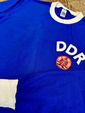 Maglia Calcio Vintage Germania Est DDR, anni 70, n. 7 replica Jürgen Pommerenke
