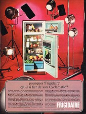 ADVERTISING 1966 FRIDGE CYCLAMATIC REFRIGERATOR