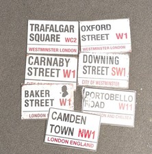 Metal Sign Vintage Style Signs London Street Names Prints 20-30cm Pre Drilled 