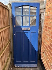 1930S FRONT DOOR WOODEN BLUE
