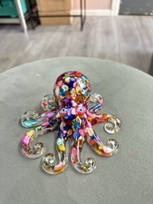 Handmade Octopus Crystal Resin Ornament Figurine 9.5CM New