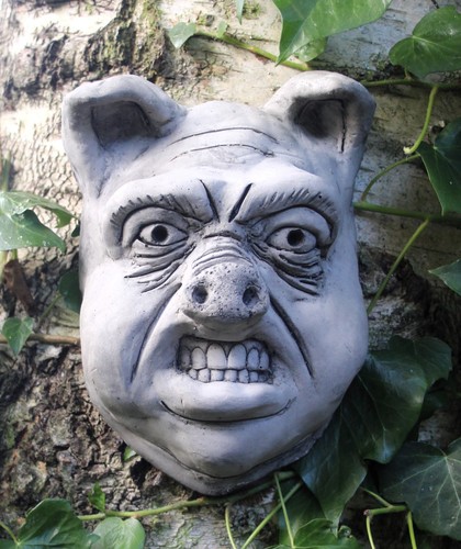 Pig angry gargoyle - pig,