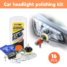 16pcs Car Headlight Lens Restoration Repair Kit Polishing Cleaner Cleaning Tool