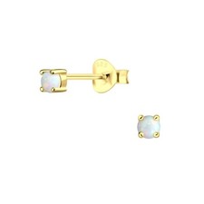 925 Silver Opal Stud Earrings 