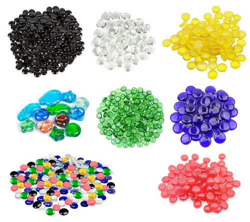 Glass pebbles beads - pebbles,