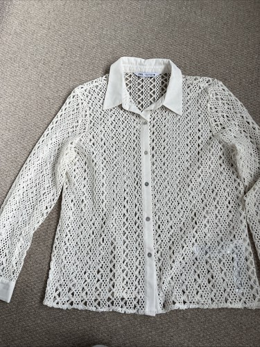 Zara cream shirt blouse - blouse, top