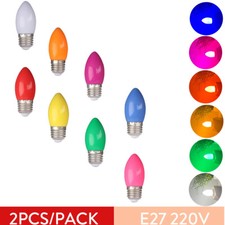 2X 2w E27 Led Bulb Red Blue