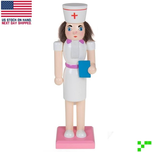 Wooden nurse nutcracker - 10",