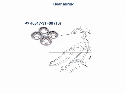 Suzuki stainless grab - 4x,