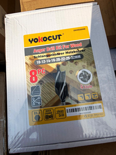 Yokocut 8pc wood auger - auger, drill