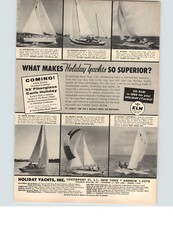 1960 PAPER AD Holiday Yachts