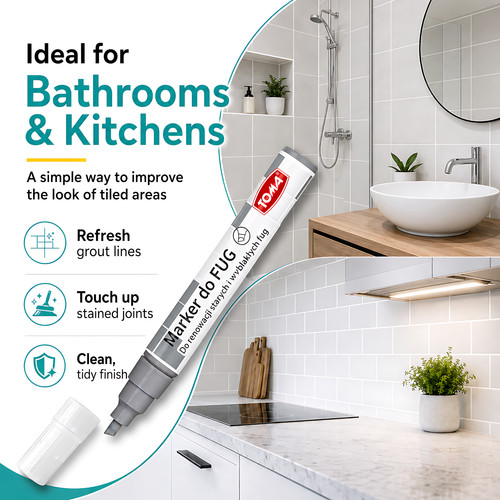 Grey grout marker pen - marker, for