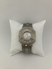 Vtg '00 Storm Men35mm Watch Camera Shutter Lens Silver Tone Blue Dia - RUNS