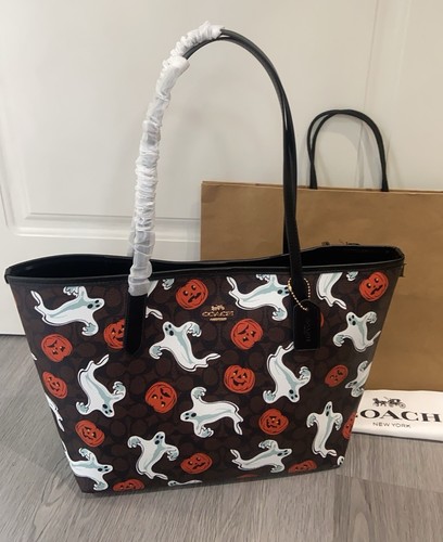 Coach city tote - coach, pumpkin