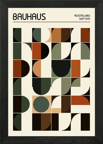 Bauhaus tile fall colors art - bauhaus,