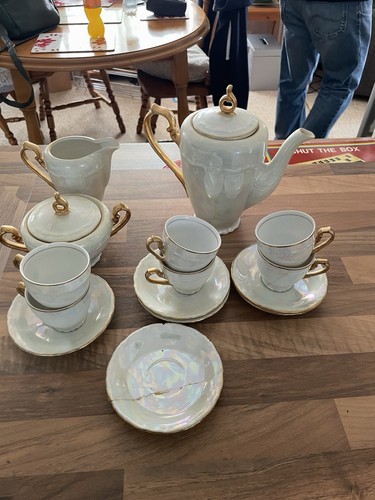 Vintage porcelain tea set - porcelain, with