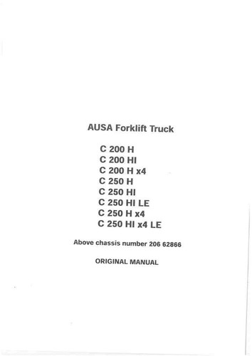 Ausa forklift truck c200 - c200, c250