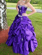 Starapless Royal Purple Prom Dress Mori Lee by Madeline Gardner US 3/4 UK 5/6