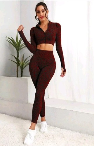 Piece womensyoga leopard - 2, piece,