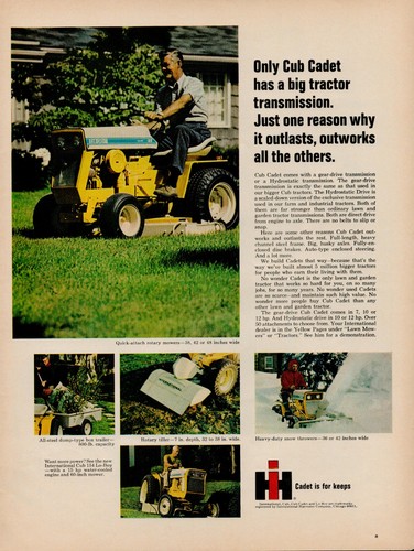 Cub cadet vintage poster - ad,