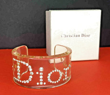 Dior Rhinestone Logo Cuff