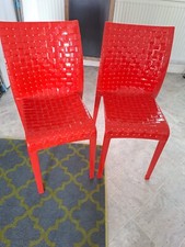 Pair RARE RED KARTELL CHAIR By