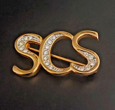 SWAROVSKI CRYSTAL SCS BROOCH -