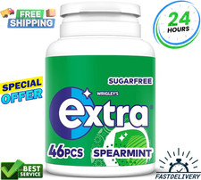 Wrigley's Extra Chewing Gum, Spearmint Flavour, 46 pieces, Sugar Free Chewing