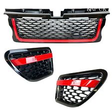 Grille Side Vents Red Black
