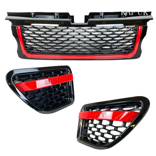 Grille side vents red black - vents,