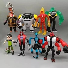 9pcs  Ben 10 Ben Tennyson Four Arms Grey Matter Heatblast Figure Toy Kids Gift