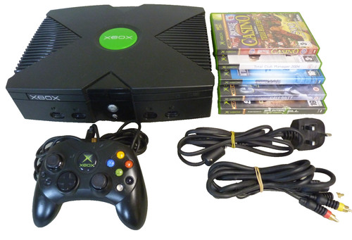 Microsoft xbox original black - xbox,