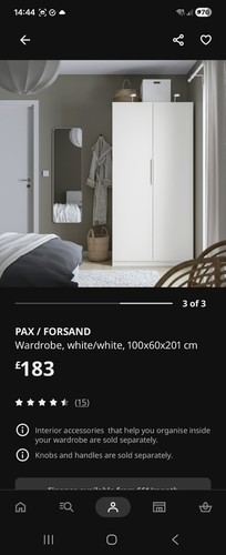 Ikea pax wardrobe white - ikea,