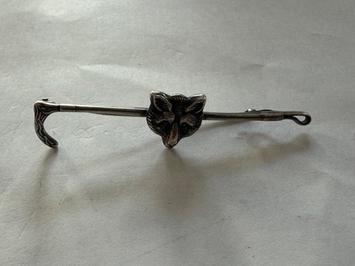 Silver brooch eith fox head - eith,