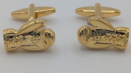 Gold tone boxing glove - tone,