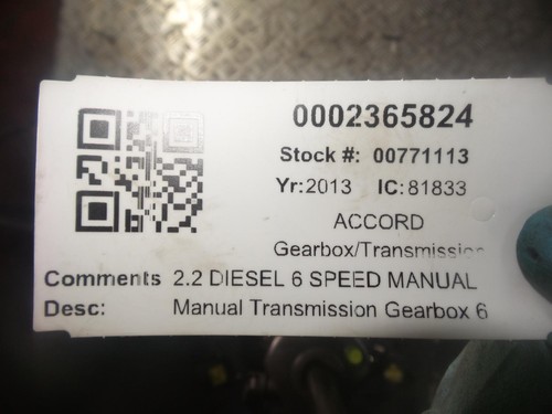 Honda accord gearbox - honda,