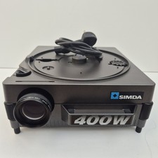 SIMDA 400W Carousel Slide Projector & Slide Tray Vintage Electronic