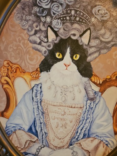Carol lew queen cat canvas - lew,