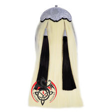 Traditional Scottish horsehair Sporran White Artificial Horse Hair /Kilt Sporran