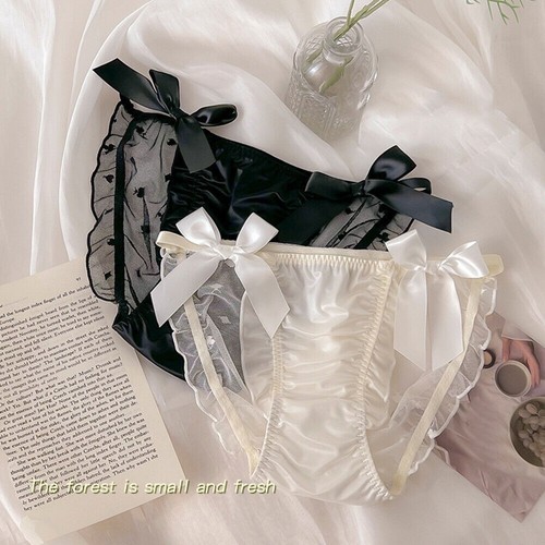 Ruffled satin silk - satin, knickers
