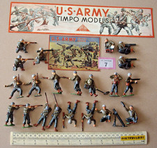 22 Mint Timpo USA American GIs WW2. 1950s Hollow-cast Metal Toy Soldiers (#7)