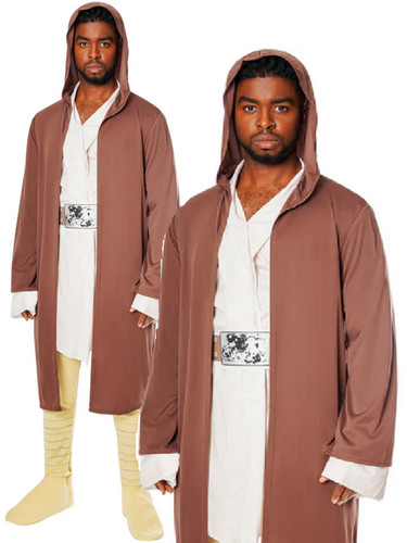 Adult jedi costume brown black - brown,