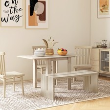 Extendable Kitchen Table, Folding Dining Table for Small Space, Drop Leaf Table