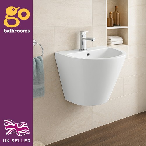 Wall hung basin with chrome - basin,