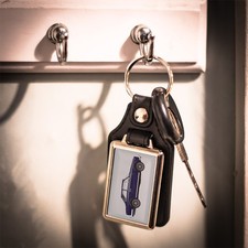 Leather Look Key Ring -