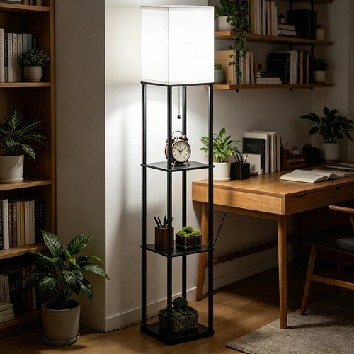 Tier industrial floor lamp - 4-tier,