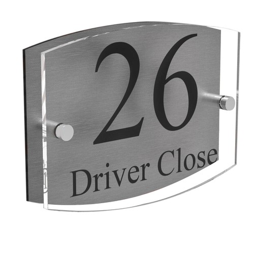 Clear acrylic house sign - clear,