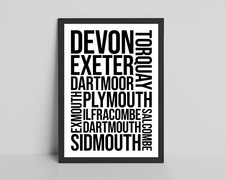 Devon Typography Glossy Print